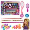 Hair Styling Beauty Set Braids Beads Glitter Brush