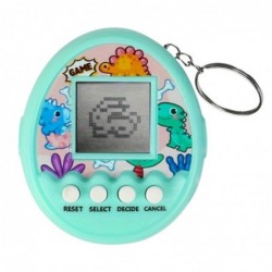 Tamagotchi Pet Egg Electronic Game 168W1 Keychain With Bell Turquoise