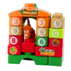 Educational Construction Blocks in a Backpack Dinosaurs Numbers Letters 26 pcs.