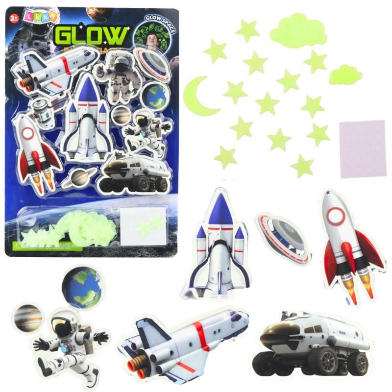 Fluorescent Wall Stickers - Space, Ships, Stars