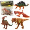 Set of Dinosaur Figures T-Rex Pteranodon Stegosaurus Parasaurolophus 4pcs
