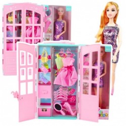 Doll Set with Wardrobe...