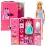 Doll with Wardrobe Accessories Pink Clothes Fashion Dress Up Set