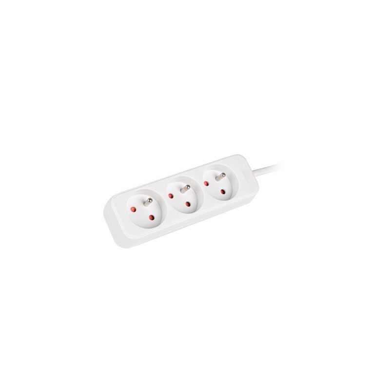 Lanberg Cable Power Strip 3M 3X French Outlets Quality-Grade Copper PS0-03E-0300-W
