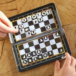 WOOPIE IQ Gra Szachy Warcaby Magnetyczne 2w1 Podróżna Kieszonkowa 5 sztuk