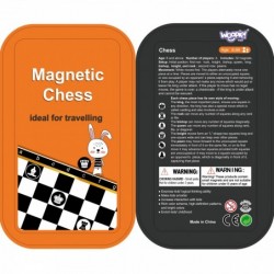 WOOPIE IQ Gra Szachy Warcaby Magnetyczne 2w1 Podróżna Kieszonkowa 5 sztuk