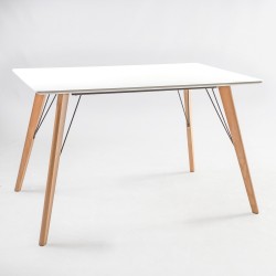 Dining table HELENA WHITE 120x80xH75cm, white