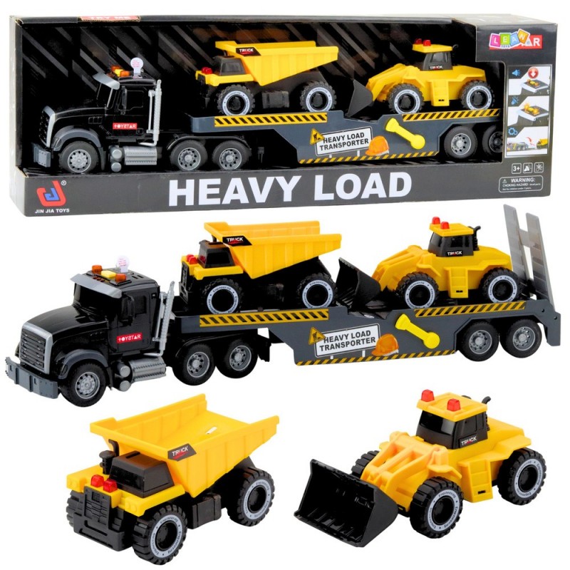 World Sounds Truck Dumper Excavator Set Black