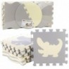 Soft Puzzle Educational Mat Playpen EVA Foam Beige Gray 25 pcs.