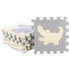 Soft Puzzle Educational Mat Playpen EVA Foam Beige Gray 25 pcs.