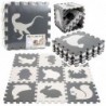 Soft Puzzle Educational Mat Dinosaurs EVA Foam Beige Gray 9 pcs.