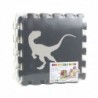 Soft Puzzle Educational Mat Dinosaurs EVA Foam Beige Gray 9 pcs.