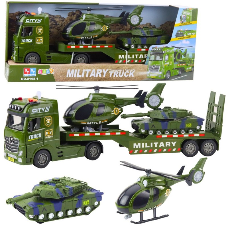Truck Tow Truck Military Military Tank Helicopter Lights Sounds