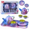 Children's Metal Tea Set with Cups, Teapot, and Tray Unicorn