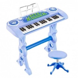 Electronic Piano for Children with Microphone 37 Keys Blue