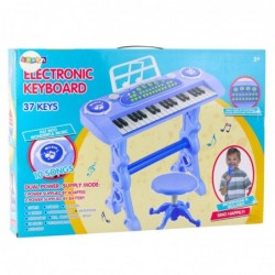 Electronic Piano for Children with Microphone 37 Keys Blue