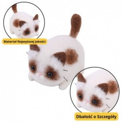 DIY Felting Kit - Brown and White Kitten