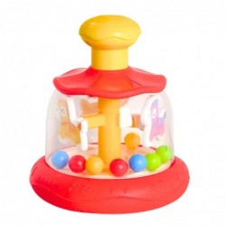 Interactive Spinning Top Carousel with Balls for Toddlers Red