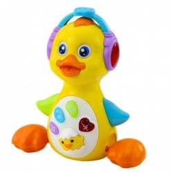 Interactive Musical Duck for Toddlers Moves Lights Yellow