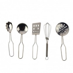 Set of kitchen utensils in a backpack - metal pots and spoons, 12 pieces.