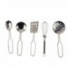 Set of kitchen utensils in a backpack - metal pots and spoons, 12 pieces.