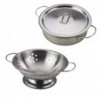 Set of kitchen utensils in a backpack - metal pots and spoons, 12 pieces.