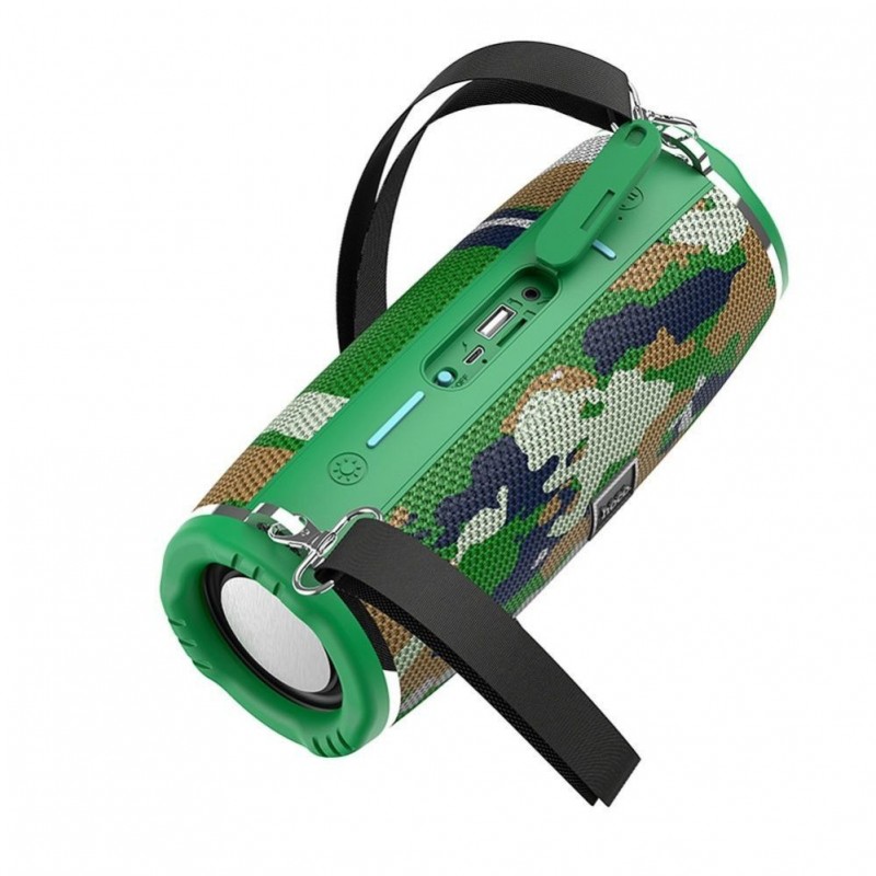 Bezvadu skaļrunis Hoco  Bluetooth speaker LED 2 x 5W 2h Hoco HC12 camouflage green 