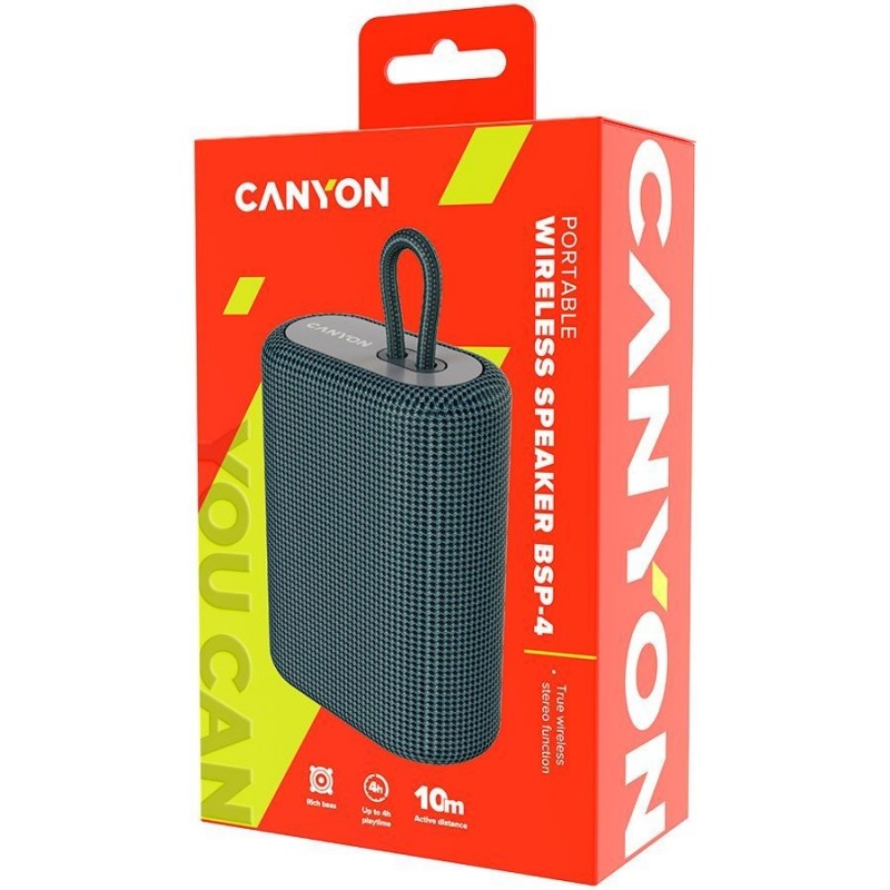 Bezvadu skaļrunis Canyon  CANYON speaker BSP-4 5W Dark Grey 