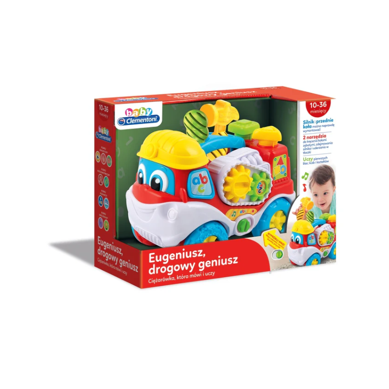 Interactive Truck “Eugenius the Road Genius” with Screwdriver and Hammer Polish Language Clementoni 50110