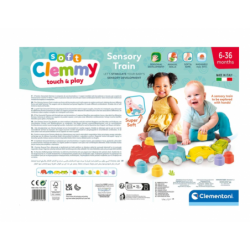 Clemmy Sensory Color Train Locomotive, Wagons & Soft Blocks Clementoni 17961