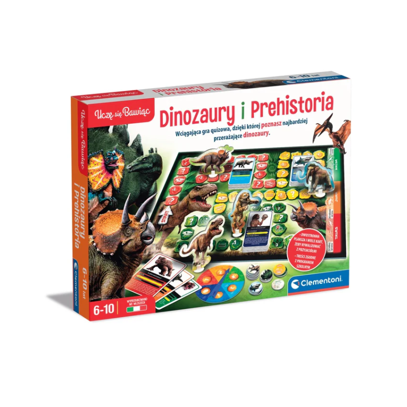 Board Game Quiz Dinosaurs & Prehistory Ice Age Edition Polish Language Clementoni 50804