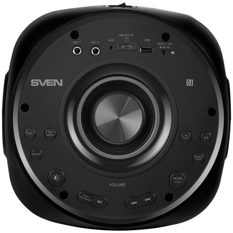 Bezvadu skaļrunis Sven  Speaker SVEN PS-770, black (100W, TWS, Bluetooth, FM, USB, microSD, LED-display, 4400mA*h) 