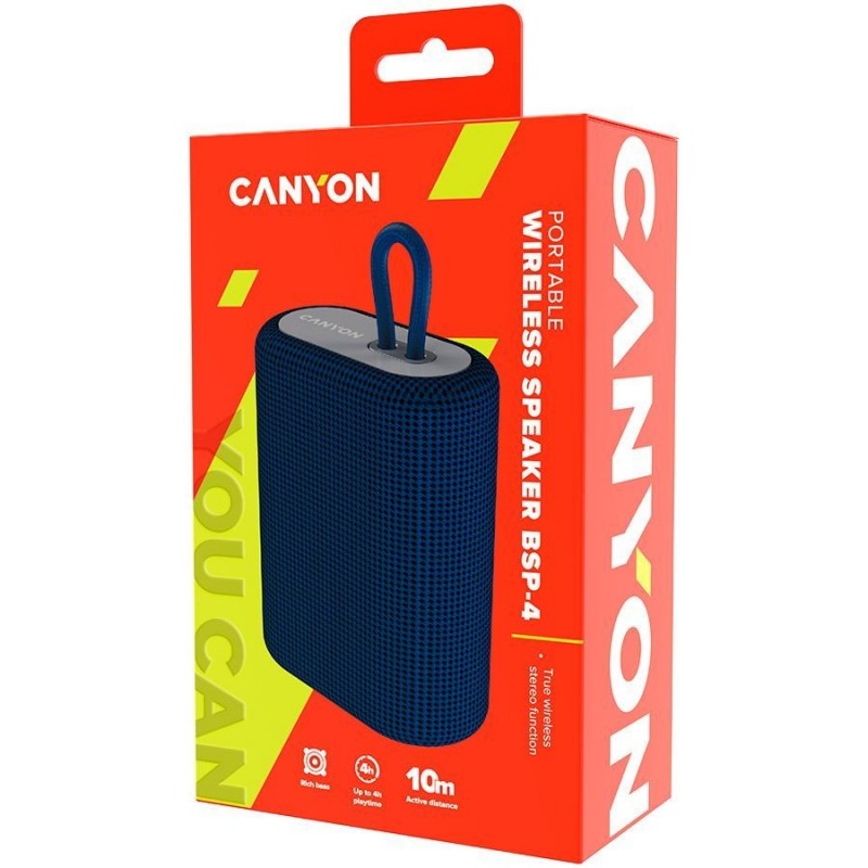 Bezvadu skaļrunis Canyon  CANYON speaker BSP-4 5W Blue 