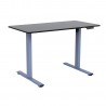 Desk ERGO FIT with 1 motor 120x60xH71,5-116cm, black silver grey
