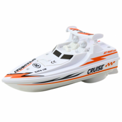 Boat Motorboat Battery Operated White Floating Water