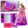 Anlily Doll Wardrobe With Shelves Drawers Dressing Room Accessories 24 pcs.