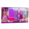 Anlily Doll Wardrobe With Shelves Drawers Dressing Room Accessories 24 pcs.