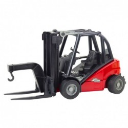 Forklift Construction Vehicle Moving Forks Red