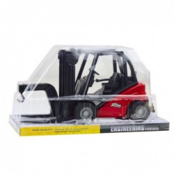 Forklift Construction Vehicle Moving Forks Red