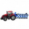 Agricultural Farm Tractor with Plow Drive Red