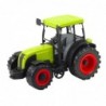 Agricultural Farm Tractor With Green and Yellow Trailer Green