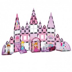 Magnetic Windows Blocks for Girls Pink 50 pcs.