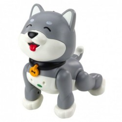 Interactive Husky Robot Dog Remote Controlled RC Voice Tricks Gray