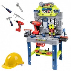 Handyman's Table 2-in-1 Suitcase Tool Set Screwdriver Helmet 133 pcs.