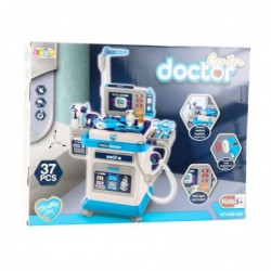 Doctor's Set Medical Trolley with EKG Lights Sounds 37 pcs.