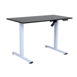 Desk ERGO FIT with 1 motor 120x60xH71,5-116cm, black white