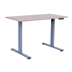 Desk ERGO FIT with 1 motor 120x60xH71,5-116cm, oak silver grey