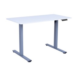 Desk ERGO FIT with 1 motor 120x60xH71,5-116cm, white silver grey
