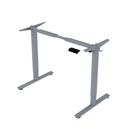 Desk ERGO FIT with 1 motor 120x60xH71,5-116cm, black silver grey
