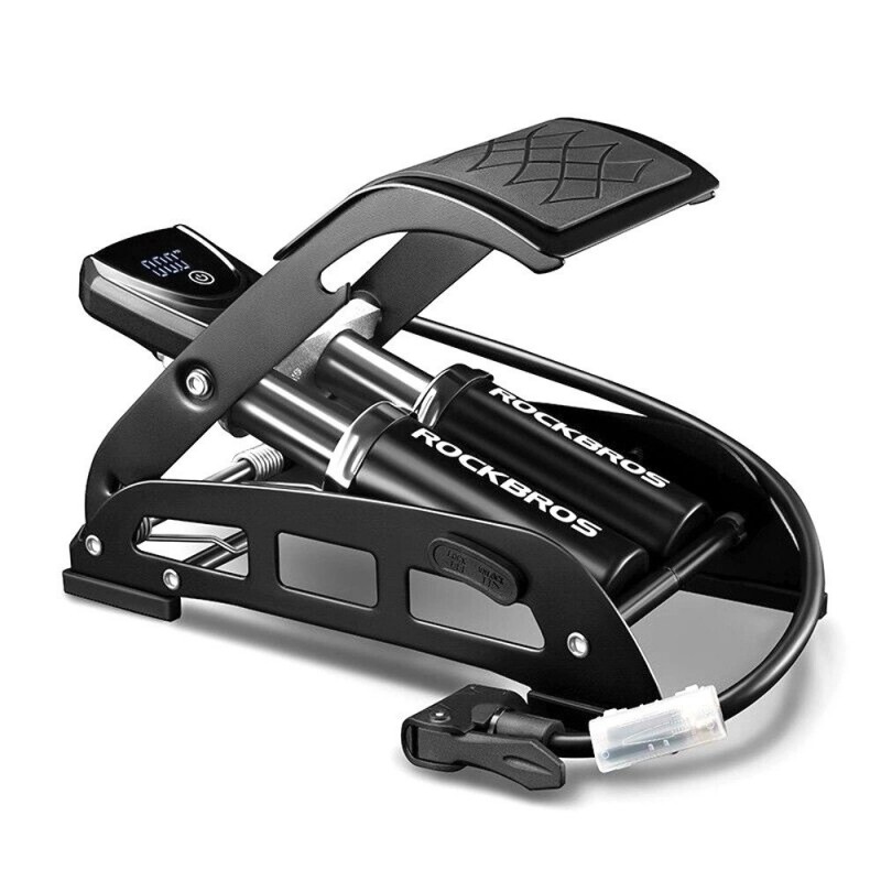 Rockbros 42430001001 black foot pump with display